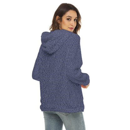 Women's Borg Fleece Hoodie With Half Zip