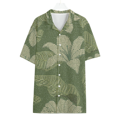 Men's Cotton Tropical Floral Scenic Hawaiian Shirt