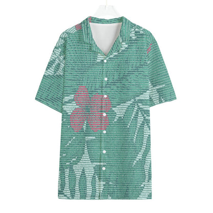 Men's Cotton Tropical Floral Scenic Hawaiian Shirt