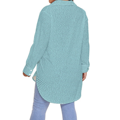 Women's Long Sleeve Button-Up Shirt (Plus Size)