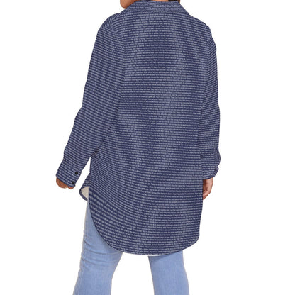 Women's Long Sleeve Button-Up Shirt (Plus Size)