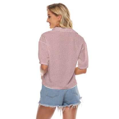 Women's V-neck Double Pockets Shirt