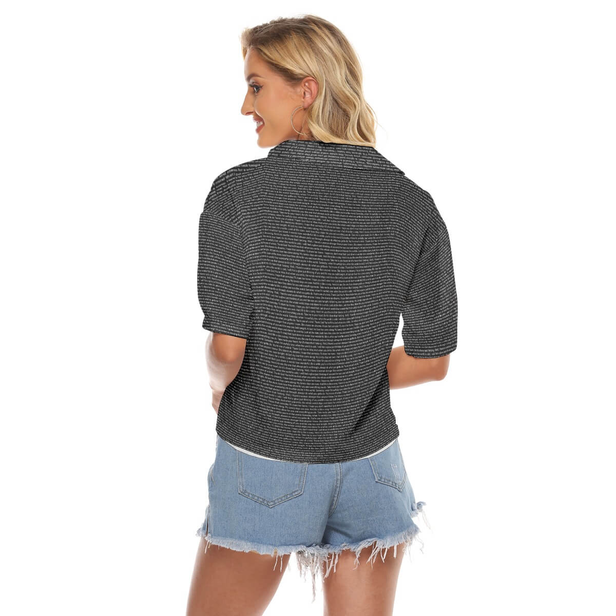 Women's V-neck Double Pockets Shirt