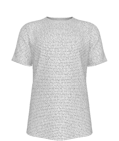 Gepersonaliseerd Premium Songteksten Wit T-shirt