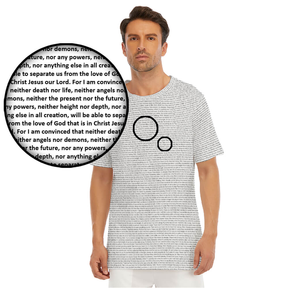 Gepersonaliseerd Premium Songteksten Wit T-shirt