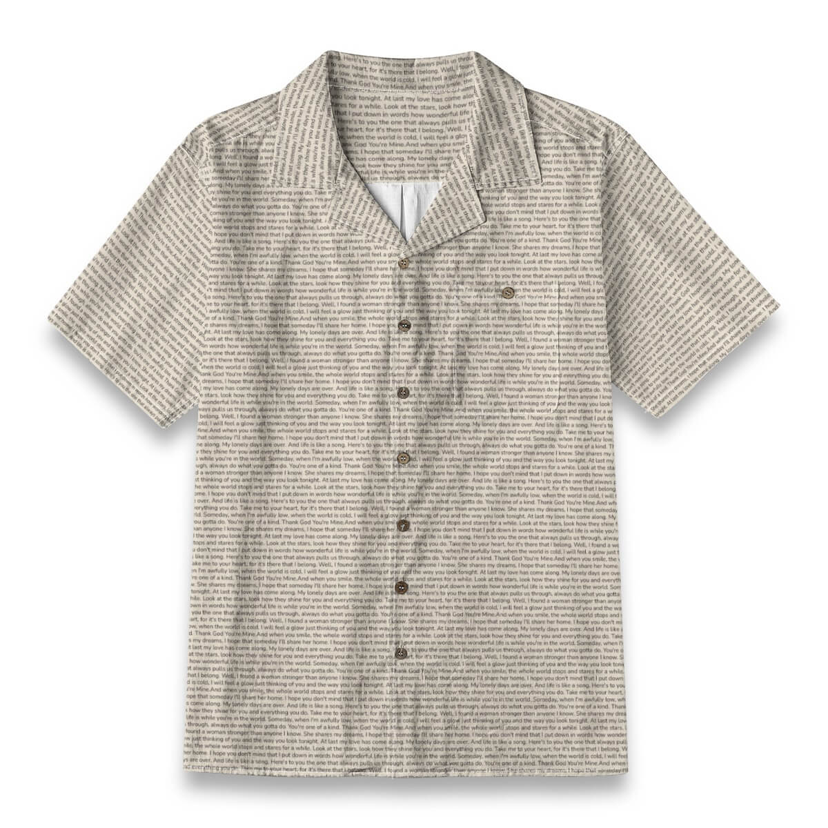 Men's Linen-Look Textured Cotton Hawaiian Shirt