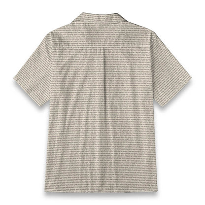Men's Linen-Look Textured Cotton Hawaiian Shirt