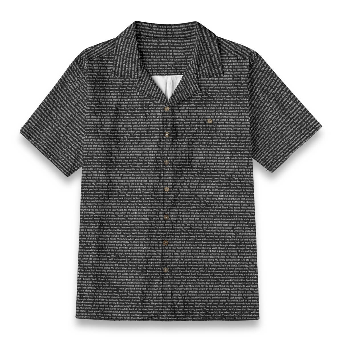 Men's Linen-Look Textured Cotton Hawaiian Shirt
