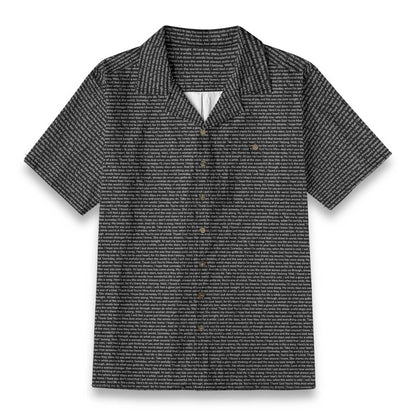 Men's Linen-Look Textured Cotton Hawaiian Shirt