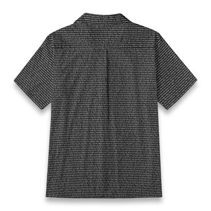 Men's Linen-Look Textured Cotton Hawaiian Shirt