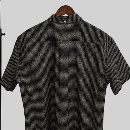 Men's Linen Textured Cotton Short Sleeve Shirt
