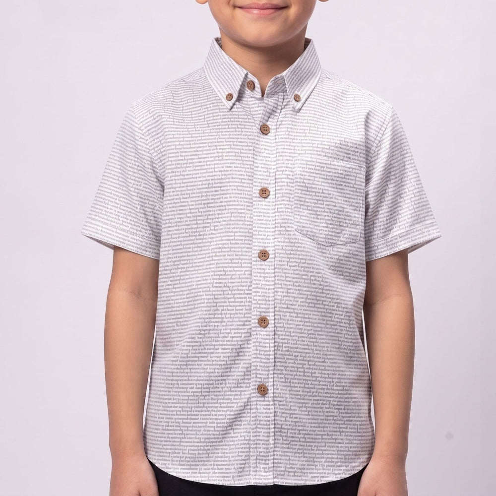 Kids' Short Sleeve Cotton Shirt