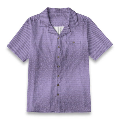 Men's Linen-Look Textured Cotton Hawaiian Shirt