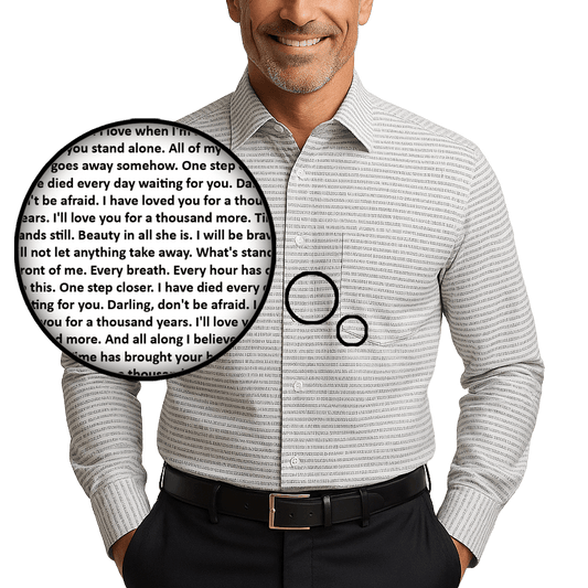 Men's Cotton Long Sleeve Pocket Button - Up Shirt - TuneInk