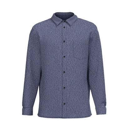Men's Cotton Long Sleeve Pocket Button - Up Shirt - TuneInk