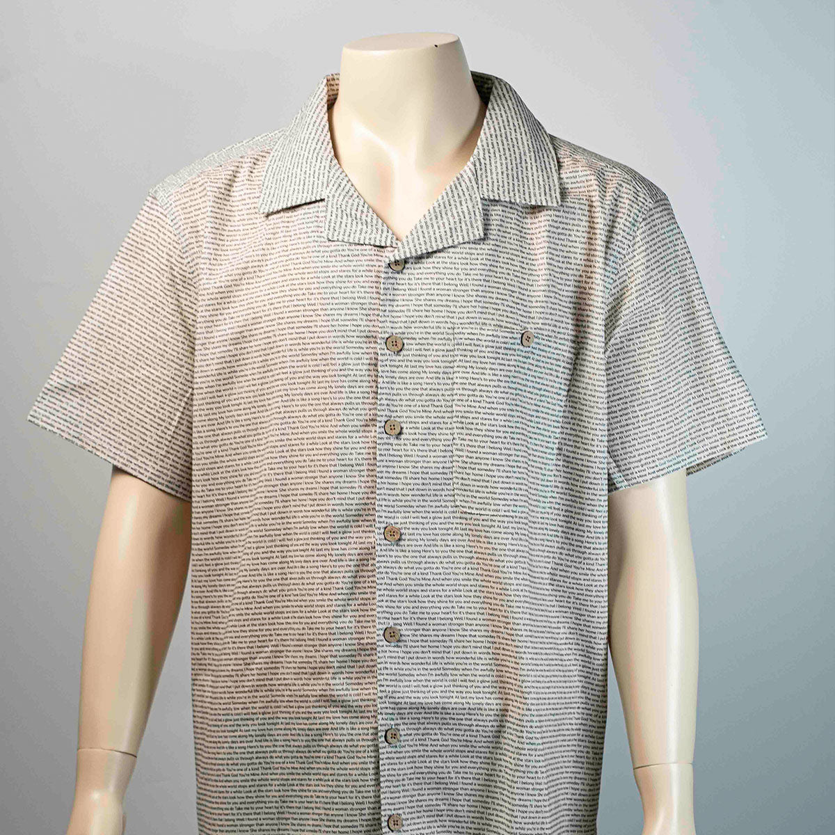 Men's Linen Textured Cotton Hawaiian Shirt - TuneInk