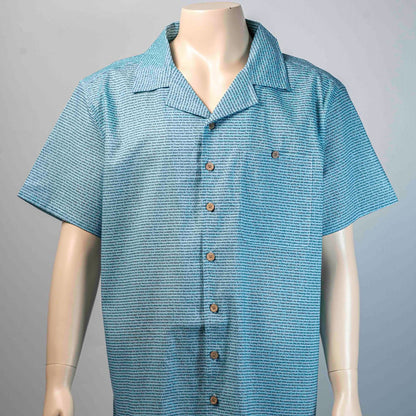 Men's Linen Textured Cotton Hawaiian Shirt - TuneInk