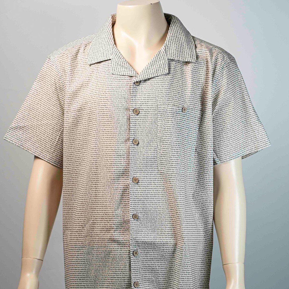 Men's Linen Textured Cotton Hawaiian Shirt - TuneInk