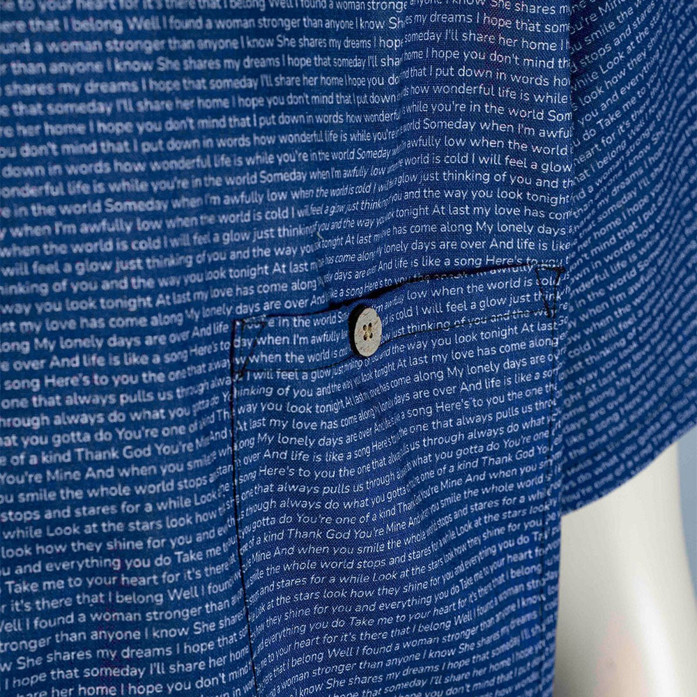 Men's Linen Textured Cotton Hawaiian Shirt
