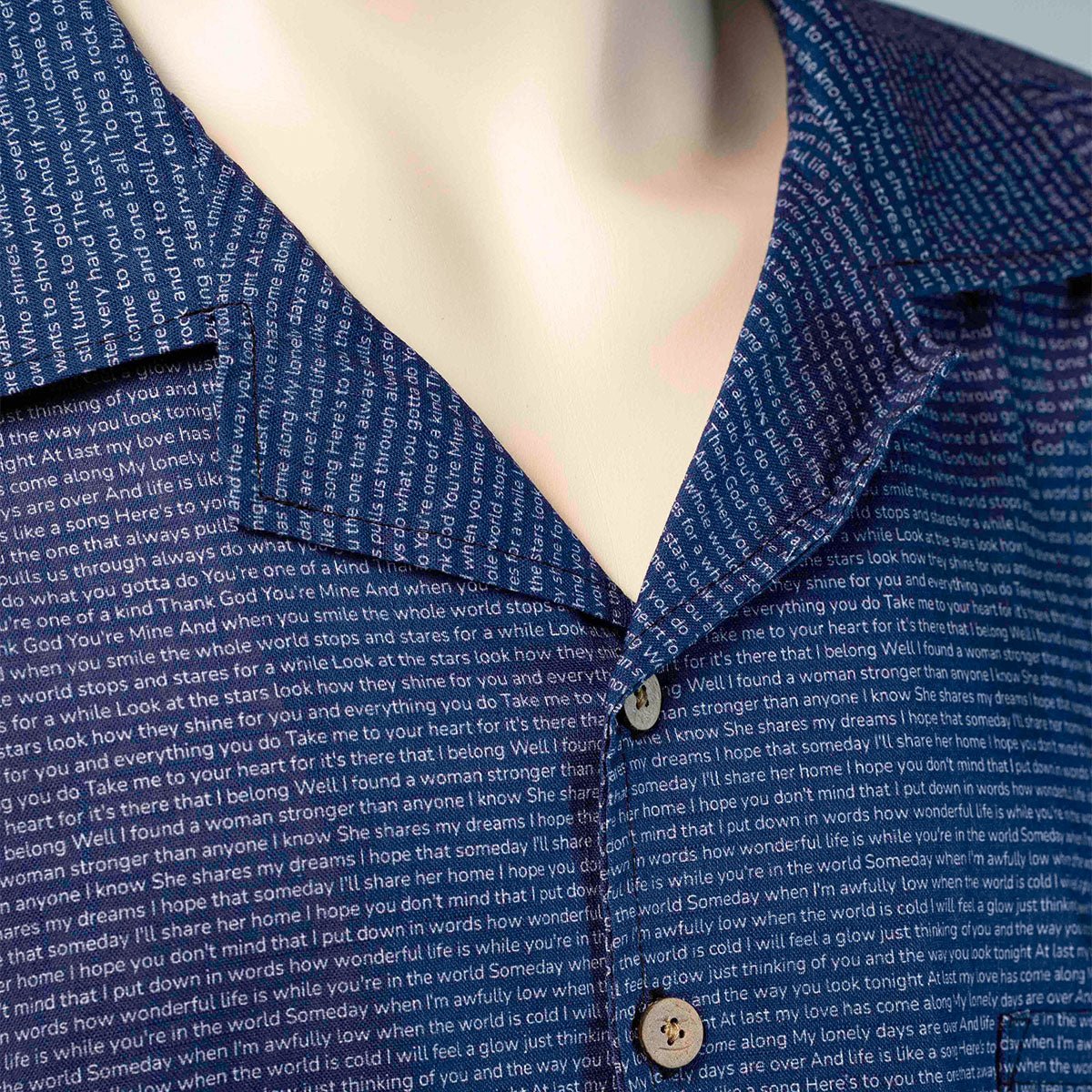 Men's Linen Textured Cotton Hawaiian Shirt - TuneInk