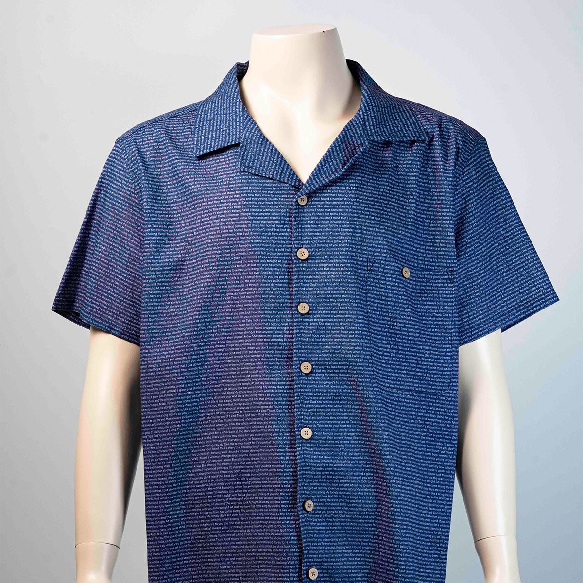 Men's Linen Textured Cotton Hawaiian Shirt - TuneInk