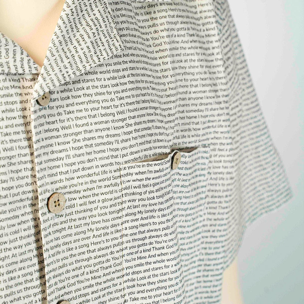 Men's Linen Textured Cotton Hawaiian Shirt