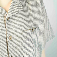 Men's Linen Textured Cotton Hawaiian Shirt