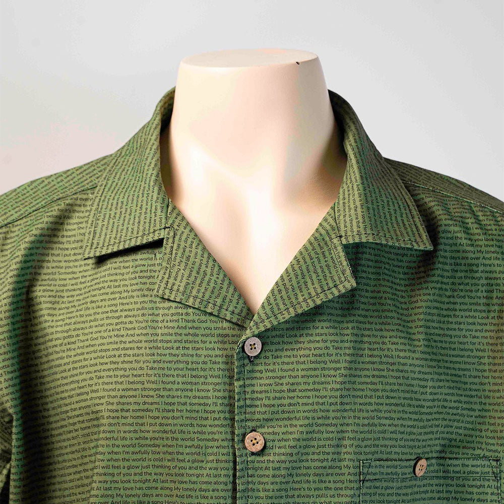 Men's Linen Textured Cotton Hawaiian Shirt