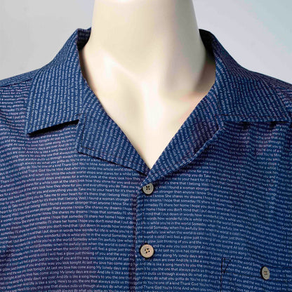 Men's Linen Textured Cotton Hawaiian Shirt - TuneInk