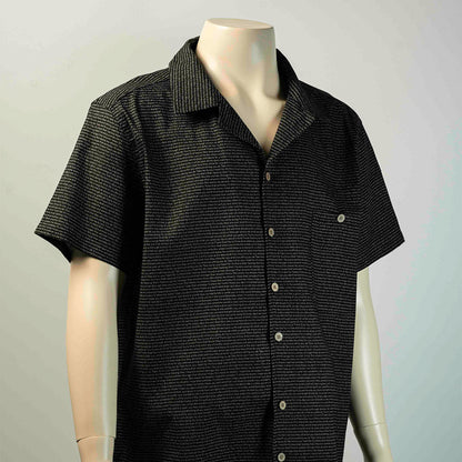 Men's Linen Textured Cotton Hawaiian Shirt - TuneInk