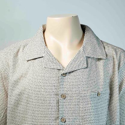 Men's Linen Textured Cotton Hawaiian Shirt - TuneInk