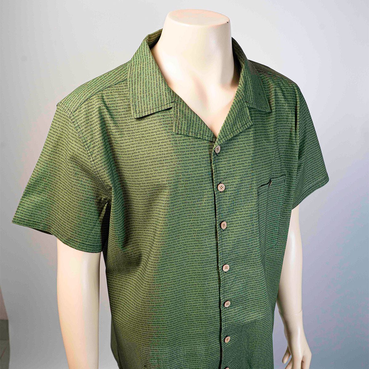 Men's Linen Textured Cotton Hawaiian Shirt - TuneInk