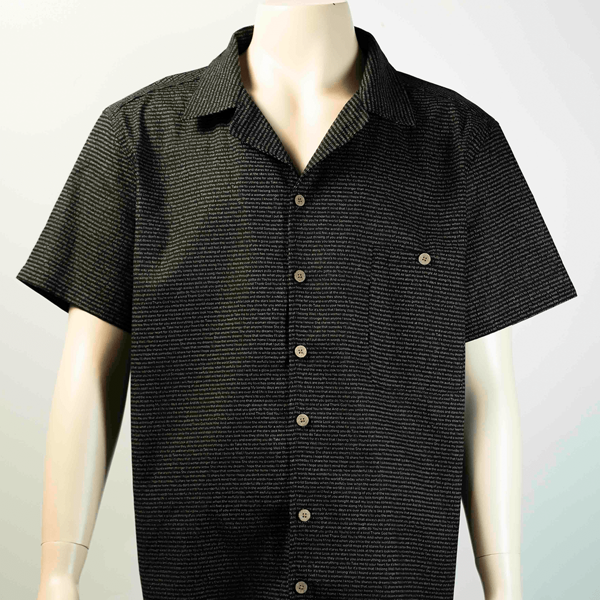 Men's Linen Textured Cotton Hawaiian Shirt - TuneInk