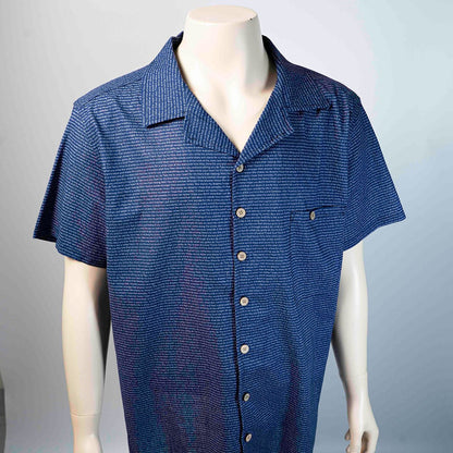 Men's Linen Textured Cotton Hawaiian Shirt - TuneInk