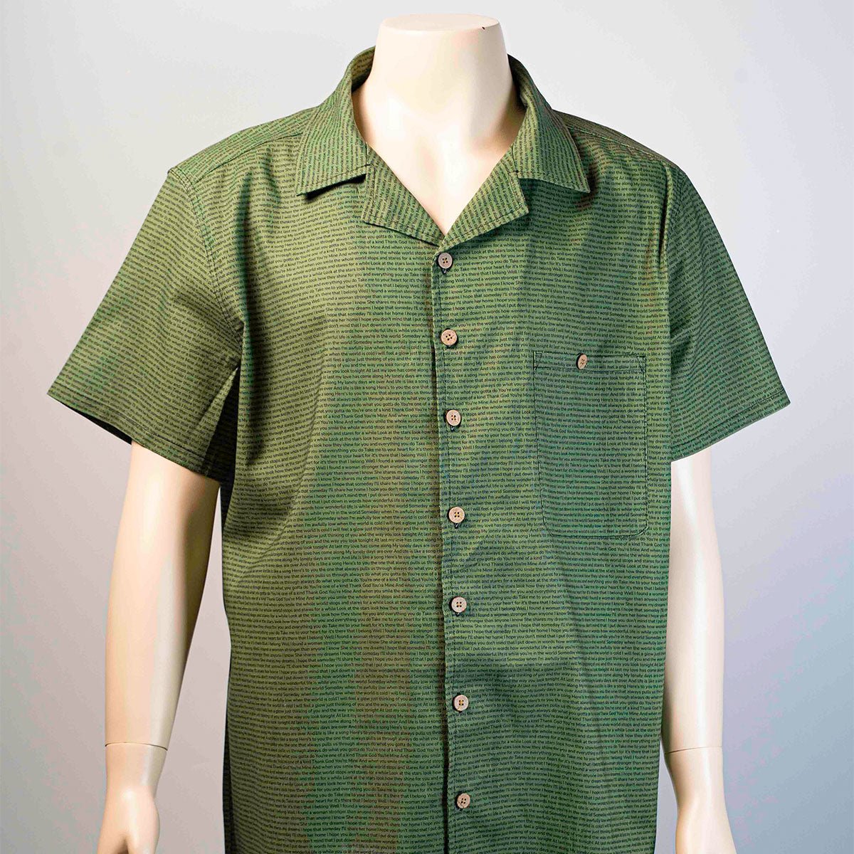 Men's Linen Textured Cotton Hawaiian Shirt - TuneInk