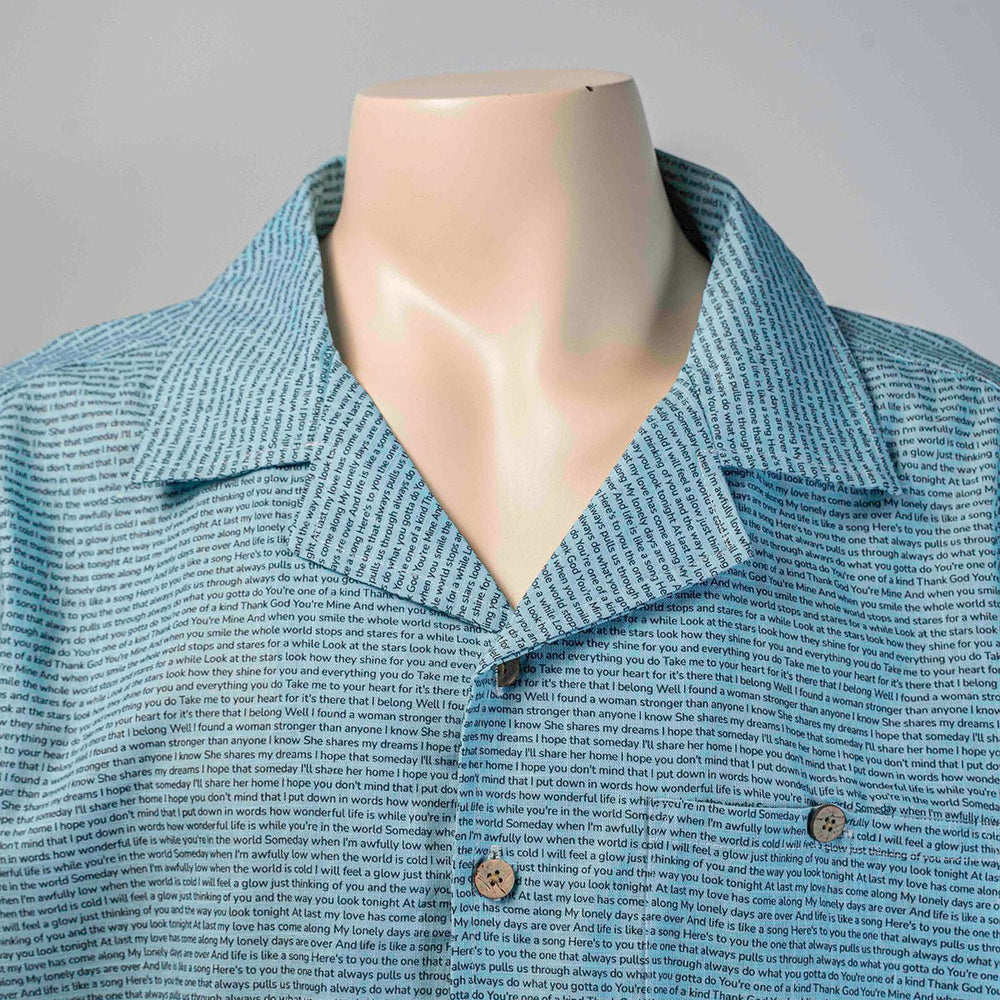 Men's Linen Textured Cotton Hawaiian Shirt
