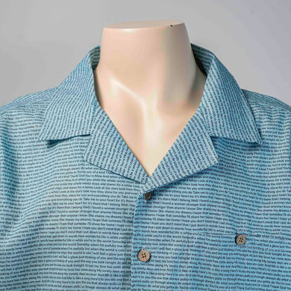 Men's Linen Textured Cotton Hawaiian Shirt - TuneInk