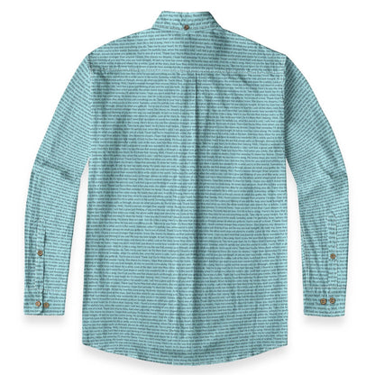 Men's Linen Textured Cotton Long Sleeve Pocket Shirt - TuneInk