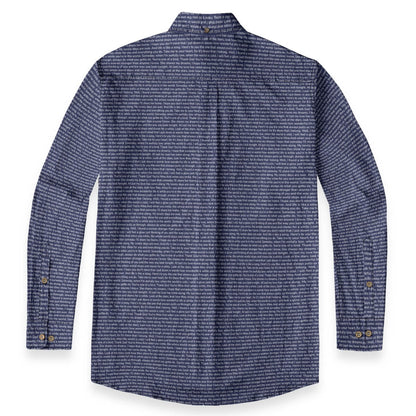 Men's Linen Textured Cotton Long Sleeve Pocket Shirt - TuneInk