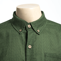 Men's Linen Textured Cotton Long Sleeve Pocket Shirt