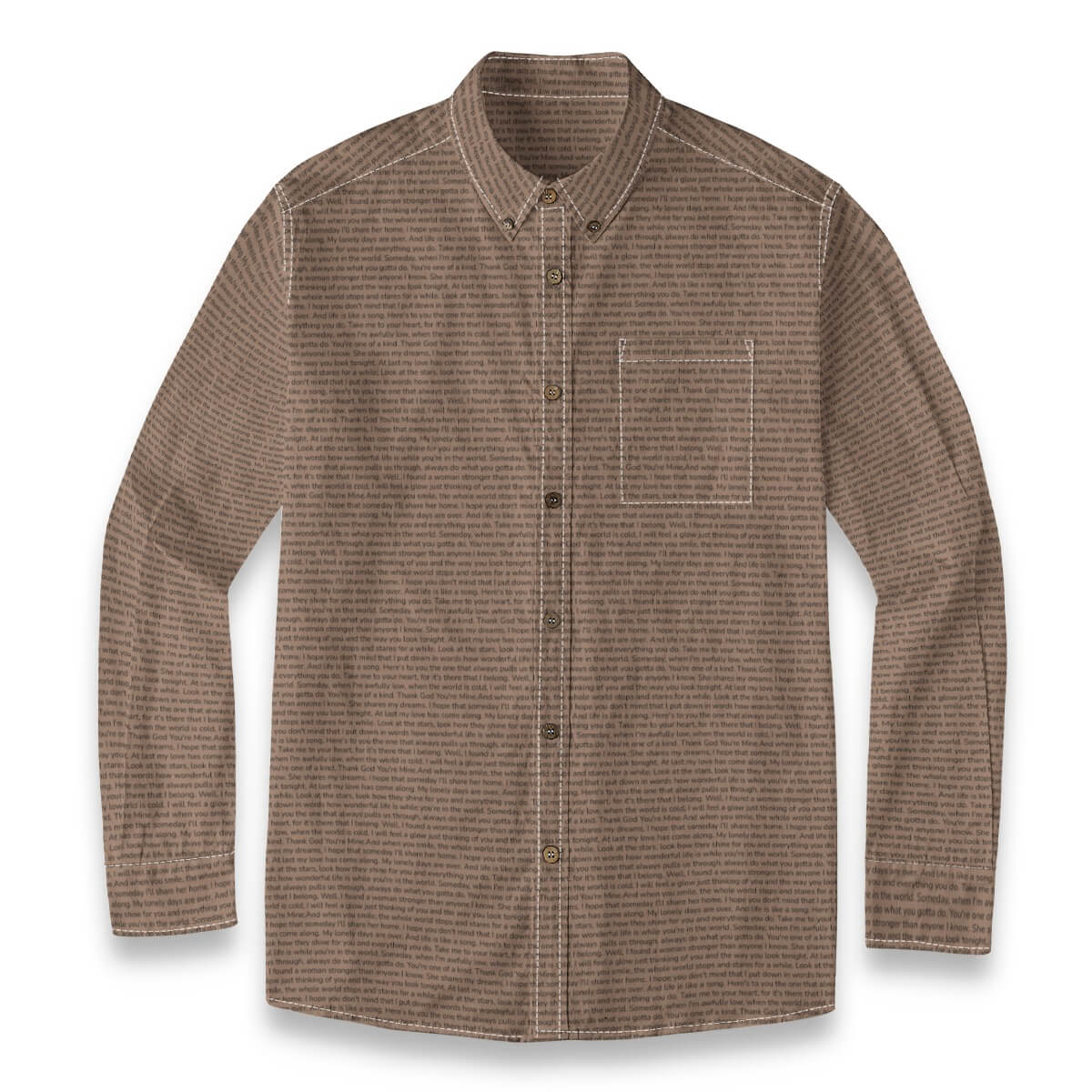Men's Linen Textured Cotton Long Sleeve Pocket Shirt - TuneInk
