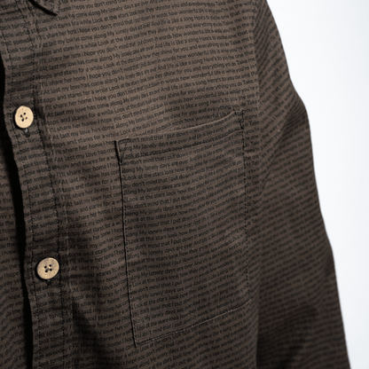 Men's Linen Textured Cotton Long Sleeve Pocket Shirt - TuneInk