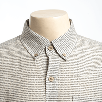 Men's Linen Textured Cotton Long Sleeve Pocket Shirt