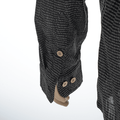 Men's Linen Textured Cotton Long Sleeve Pocket Shirt - TuneInk
