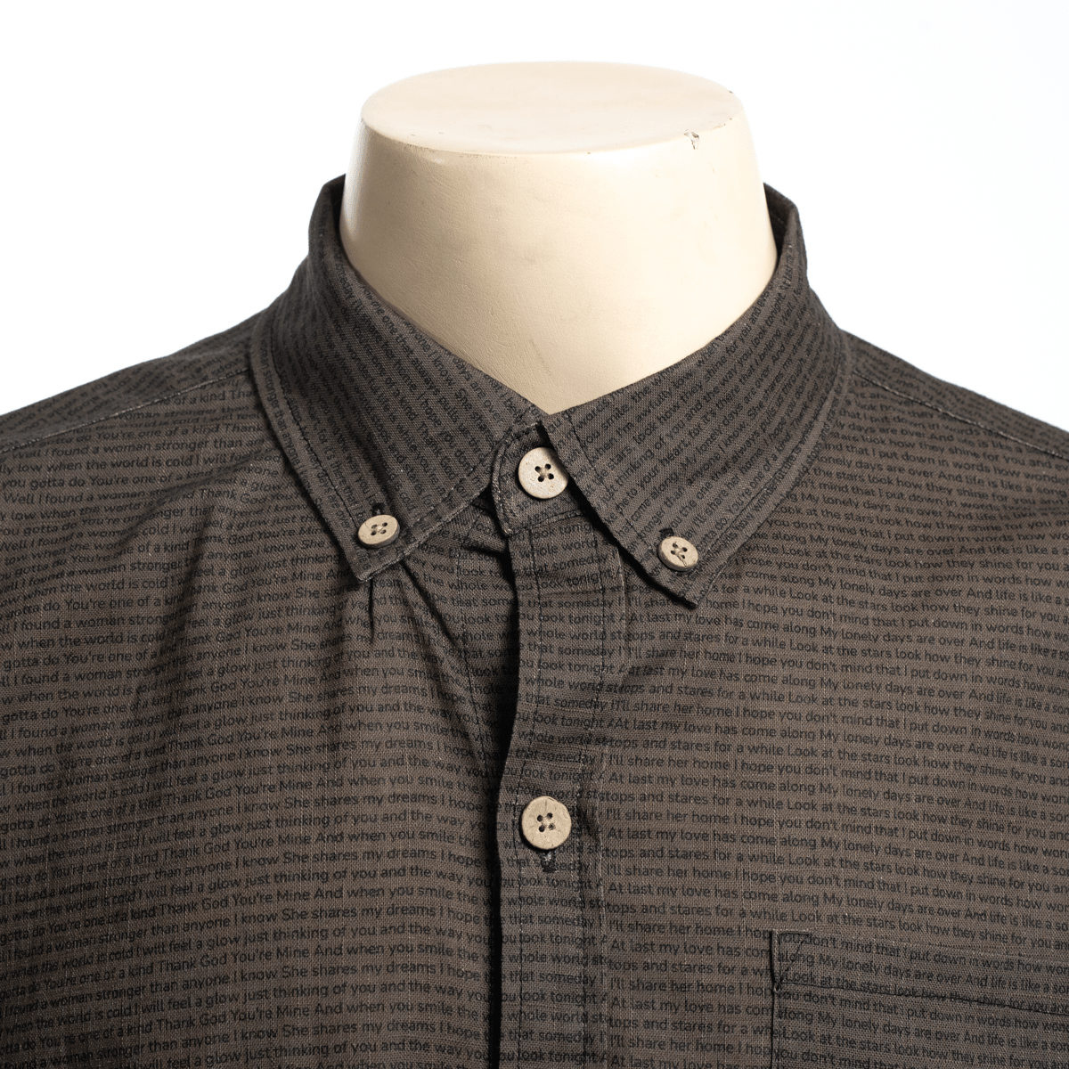 Men's Linen Textured Cotton Long Sleeve Pocket Shirt - TuneInk