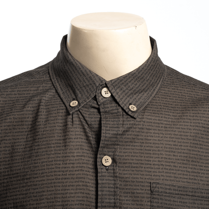 Men's Linen Textured Cotton Long Sleeve Pocket Shirt - TuneInk