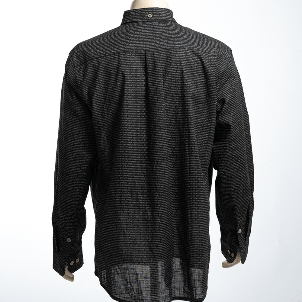 Men's Linen Textured Cotton Long Sleeve Pocket Shirt