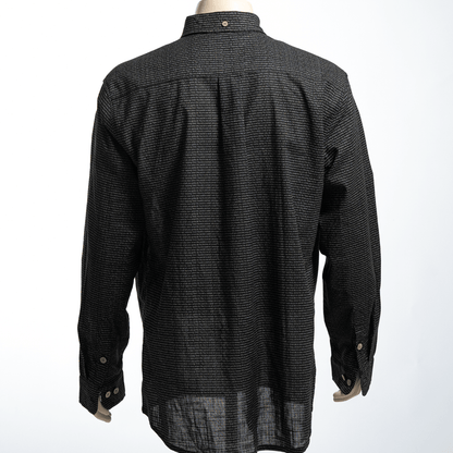 Men's Linen Textured Cotton Long Sleeve Pocket Shirt - TuneInk