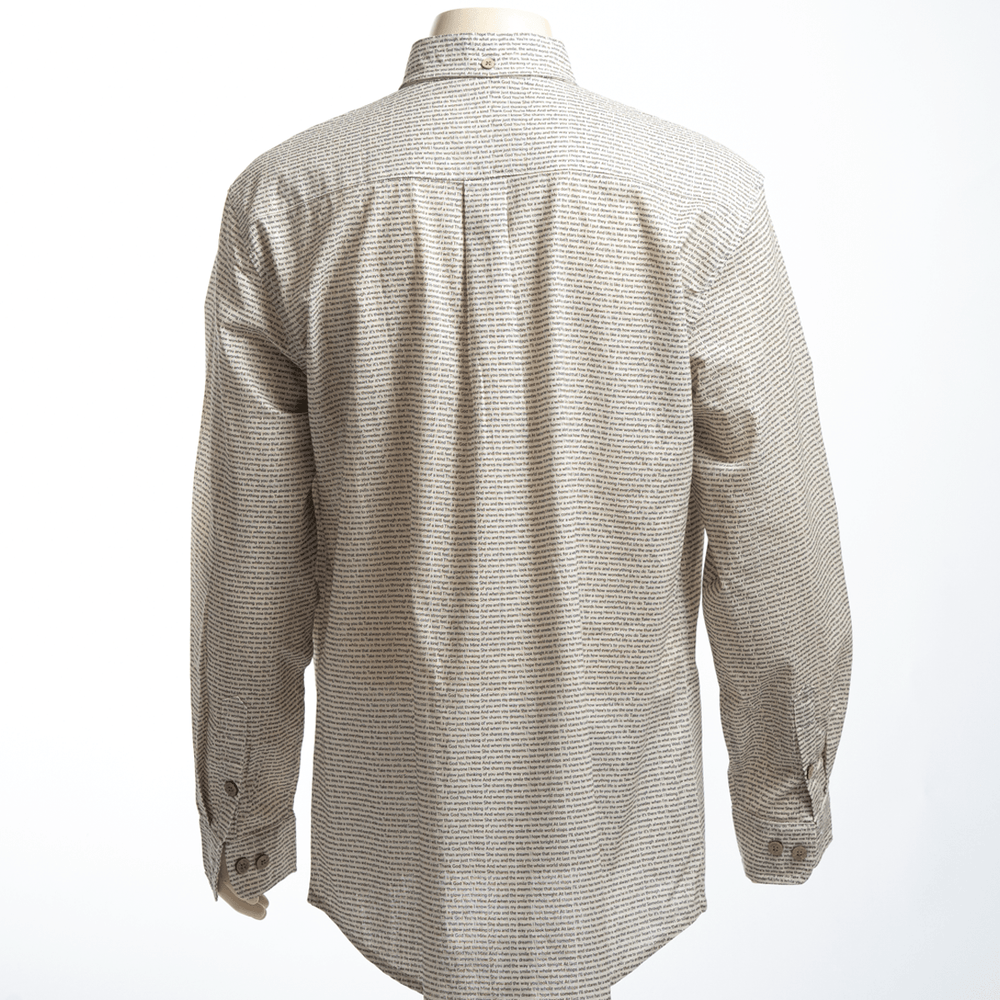 Men's Linen Textured Cotton Long Sleeve Pocket Shirt