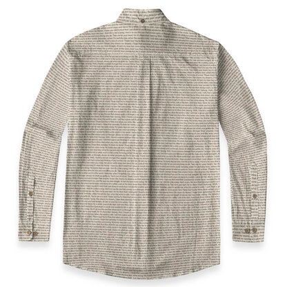 Men's Linen Textured Cotton Long Sleeve Pocket Shirt - TuneInk